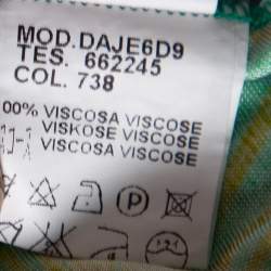 M Missoni Green Abstract Printed Jersey Embellished Detail Tunic M
