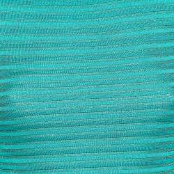 Pre Owned M Missoni Green Stripe Pattern Knit Mini Dress S