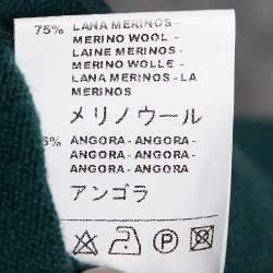 Pre Owned M Missoni Green Merino Wool & Angora Knit Sleeveless Sweater M