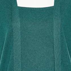 Pre Owned M Missoni Green Merino Wool & Angora Knit Sleeveless Sweater M