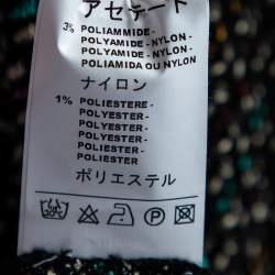 Pre Owned M Missoni Black Textured Knit Belted Cardigan M