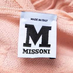 Pre Owned  فستان ميدي إم ميزوني تريكو وردي منقوش بلا أكمام مقا س متوسط - ميديوم