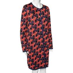 M Missoni Multicolor Patterned Knit Button Front Coat L