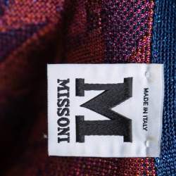 M Missoni Multicolor Patterned Knit Button Front Coat L