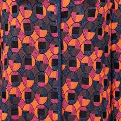 M Missoni Multicolor Patterned Knit Button Front Coat L