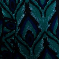 M Missoni Green Jacquard Knit Double Breasted Cape S