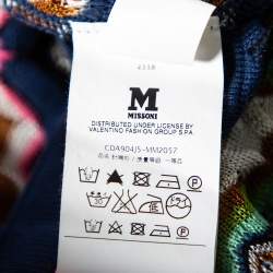 Pre Owned M Missoni Multicolor Perforated Knit Top M