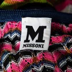 Pre Owned M Missoni Multicolor Perforated Knit Top M