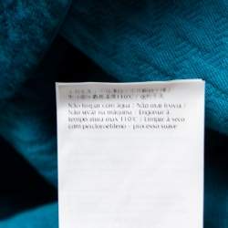 مملوكة مسبقًا M Missoni Blue Textured Knit Pocket Detailed Short A-Line Dress S