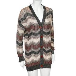مملوكة مسبقًا كارديجان إم ميزوني تريكو لوريكس متعدد الألوان بأزرار أمامية 