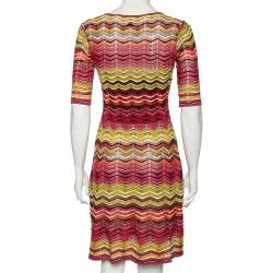Pre Owned M Missoni Multicolored Knit Short Dress S