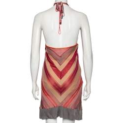 Pre Owned فستان إم ميزوني تريكو متعدد الألوان برقبة حمالات مقاس صغير - سمول