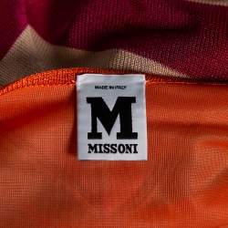 Pre Owned فستان إم ميزوني تريكو متعدد الألوان برقبة حمالات مقاس صغير - سمول