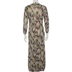 Pre Owned كارديغان إم ميزوني تريكو متعدد الألوان بأزرار أمامية طويلة مقاس متوسط - ميديون