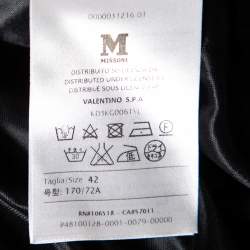 Pre Owned M Missoni Black Wool Knit Maxi Skirt M