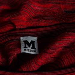 Pre Owned بلوزة إم ميزوني تريكو بنقشة مموجة متعدد الألوان بنمط واسع مقاس صغير - سمول