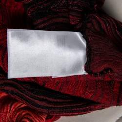 Pre Owned بلوزة إم ميزوني تريكو بنقشة مموجة متعدد الألوان بنمط واسع مقاس صغير - سمول