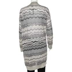 مملوكة مسبقًا كارديجان إم ميزوني تريكو رصاصي طويل مقاس متوسط - ميديوم