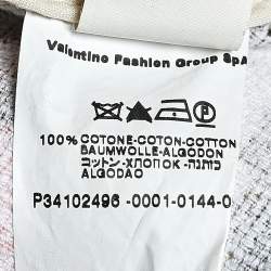 Pre Owned M Missoni Cream Watercolor Floral Printed Canvas Hook Front Long Jacket M