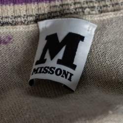 M Missoni Multicolored Patterned Knit Sleeveless Top M
