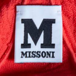 مملوكة مسبقًا فستان إم ميزوني جاكار مورد وردي بلا أكمام مقاس متوسط (ميديوم)