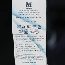 Pre Owned M Missoni Black Patterned Knit Oversized Short Cardigan XL