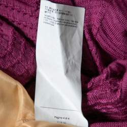 Pre Owned M Missoni Purple Knit Maxi Skirt M