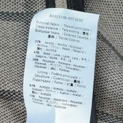 M Missoni Beige Windowpane Patterned Knit Button Front Cardigan M