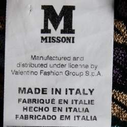 Pre Owned توب أم ميزوني تريكو مزخرف متعدد الألوان مزين حافة منفوشة مقاس صغير (سمول)