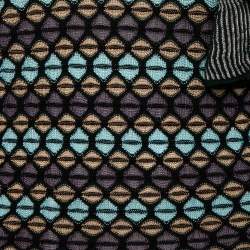 Pre Owned توب أم ميزوني تريكو مزخرف متعدد الألوان مزين حافة منفوشة مقاس صغير (سمول)