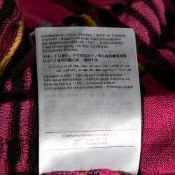 مملوكة مسبقًا M Missoni Pink Patterned Knit Open Front Cardigan M