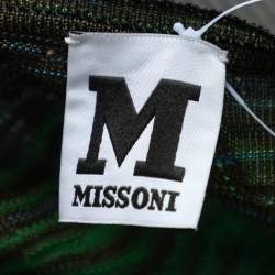 Pre Owned M Missoni Multicolor Patterned Knit Midi Dress L