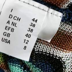 Pre Owned M Missoni Multicolor Perforated Knit Top M