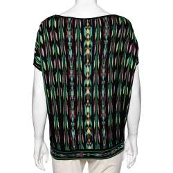 M Missoni Multicolor Perforated Pattern Knit Top S