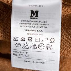 M Missoni Brown Patterned Wool Knit Top M