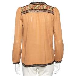M Missoni Brown Patterned Wool Knit Top M