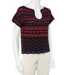 Pre Owned M Missoni Multicolor patterned Knit Top M