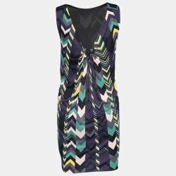 M Missoni Multicolor Printed Jersey Sleeveless Midi Dress M