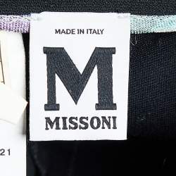 Pre Owned M Missoni Black Stretch Knit Leggings M