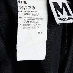 Pre Owned M Missoni Black Stretch Knit Leggings M