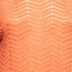 Pre Owned توب إم ميزوني تريكو لوريكس برتقالي برقبة مستديرة مقاس كبير - لارج