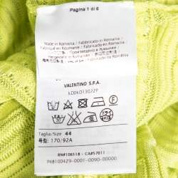 Pre Owned M Missoni Green Patterned Knit Round Neck Dress M