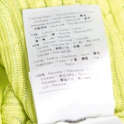 Pre Owned M Missoni Green Patterned Knit Round Neck Dress M