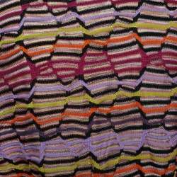 Pre Owned M Missoni Multicolor Knit Belted Cardigan L