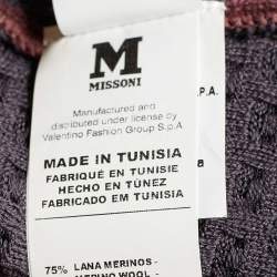 مملوكة مسبقًا M Missoni Multicolor Wool Blend Button Front Cardigan L