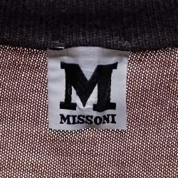 مملوكة مسبقًا M Missoni Multicolor Wool Blend Button Front Cardigan L