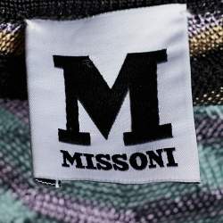 Pre Owned كارديغان إم ميزون تريكو متعدد الألوان بأزرار أمامية مقاس كبير - لارج