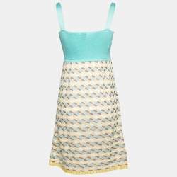 Pre Owned M Missoni Multicolor Patterned Knit Sleeveless Dress L