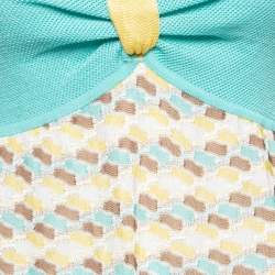 Pre Owned M Missoni Multicolor Patterned Knit Sleeveless Dress L