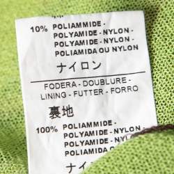 Pre Owned M Missoni Multicolor Textured Knit Turtleneck Sleeveless Belted Dress M